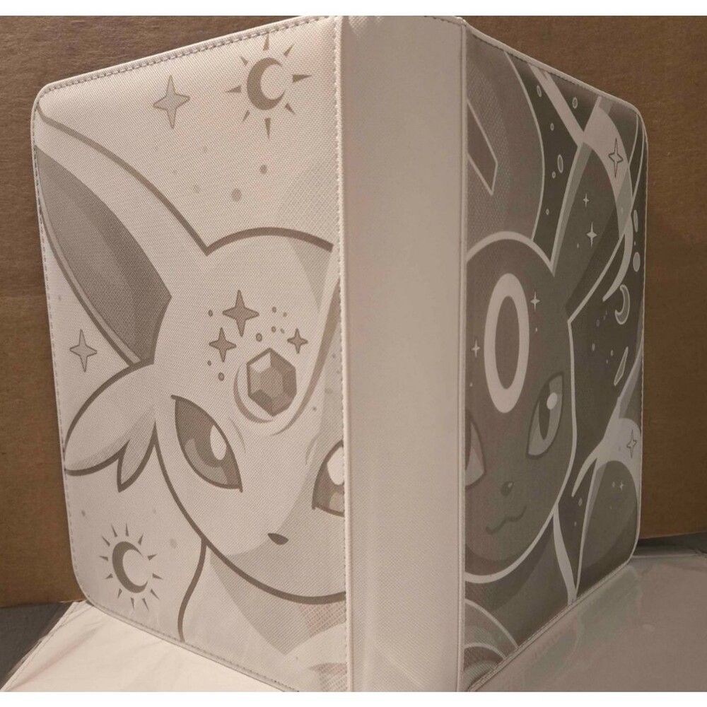 Umbreon & Espeon 4 Pocket Top Loader Pokemon Binder (128 Cards) WHITE